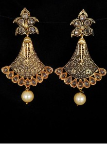 Reverse Ad Earrings With Meenakari Work